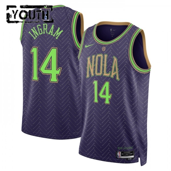 New Orleans Pelicans Trikot Brandon Ingram Nike 2024-25 City Edition Lila Swingman - Kinder